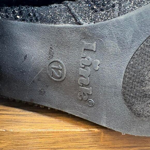 Link Girls Black Rhinestone Knee-high High Heel Boots Girls Size 12 - Picture 8 of 9